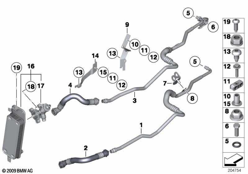 Genuine BMW 17227576874 Bracket, Oil Cooler Line (Inc. 750iX & 750LiX) | ML Performance EU Car Parts