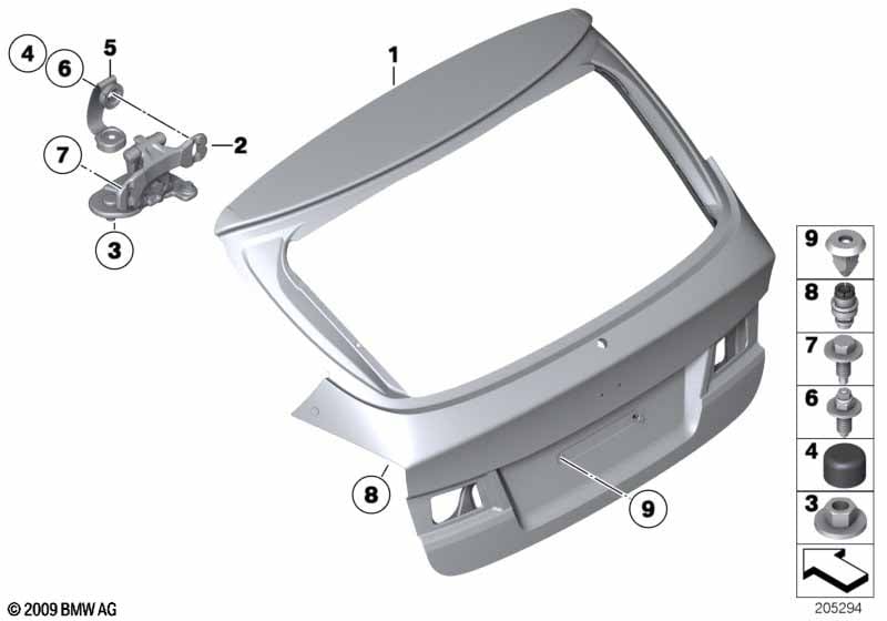 Genuine BMW 41002993152 E84 Trunk Lid (Inc. X1 20d, X1 28i & X1 20iX) | ML Performance UK Car Parts