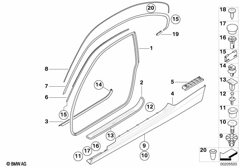 Genuine BMW 51478046480 E92 E93 Cover, Entrance, Right INDIVIDUAL (Inc. 328i, 330d & 316i) | ML Performance UK Car Parts
