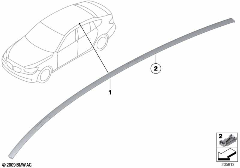 Roof moulding/Roof rail