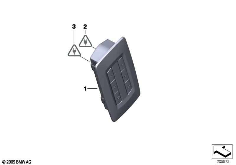 Genuine BMW 61319196202 F07 Switch, Rear Backrest Folding (Inc. 535i, 550iX & 530dX) | ML Performance UK Car Parts