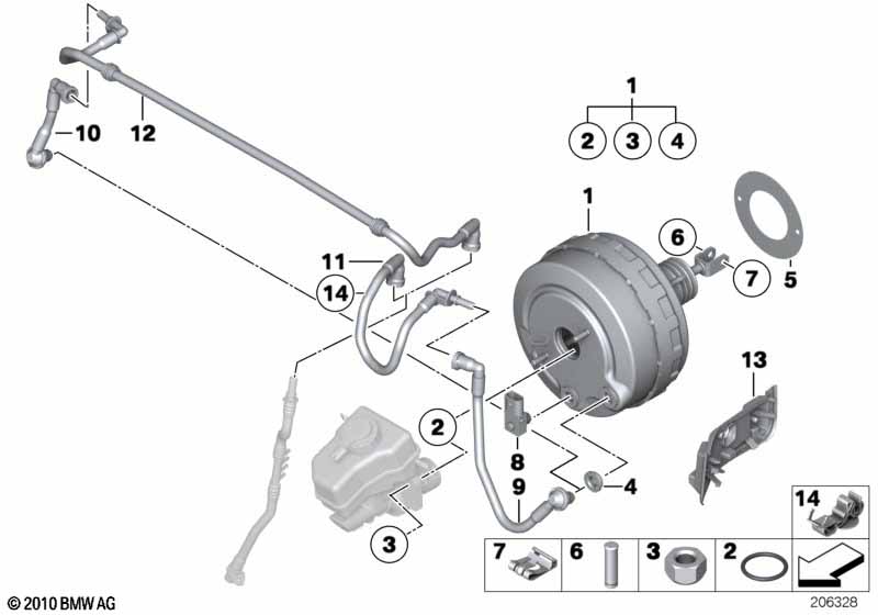 Genuine BMW 34336789773 E93 E87 Brake Servo Unit (Inc. 118d, 316i & 120d) | ML Performance UK Car Parts