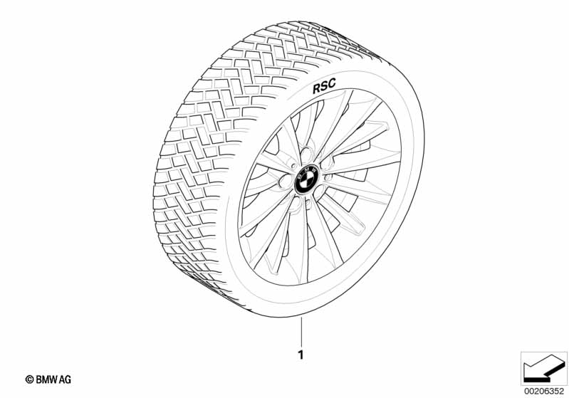 Winter wheel w.tire multi-sp.284 - 17