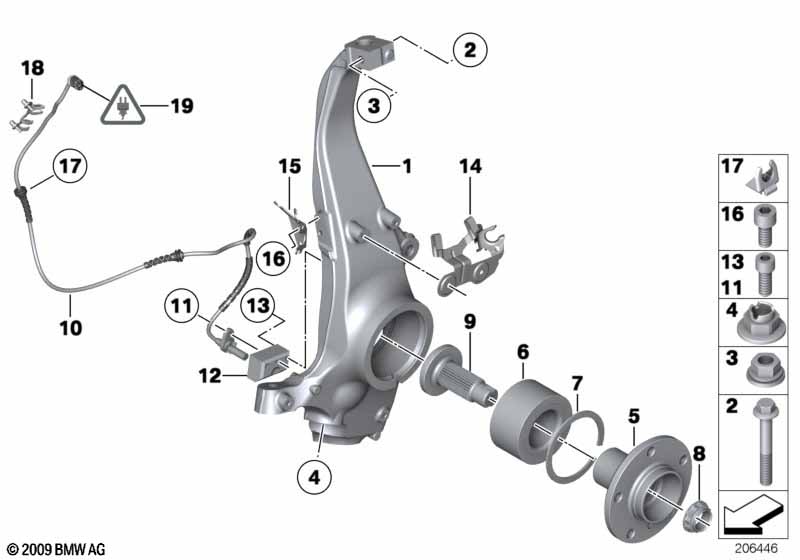 Genuine BMW 34516789721 RR4 F03 Bracket Rds/Brake Wear Indicator, Left (Inc. Ghost, Ghost EWB & 760LiS) | ML Performance EU Car Parts