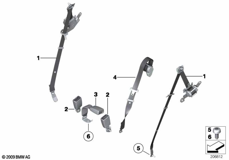 Safety belt rear