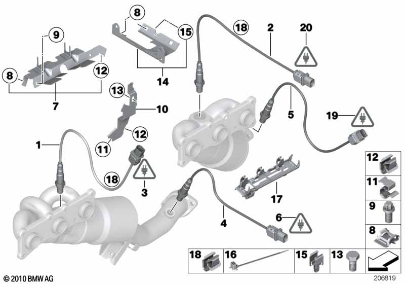 Genuine BMW 12521740486 E39 E90 E83 Plug Terminal Lambda Probe 4-POL (Inc. 328xi) | ML Performance UK Car Parts