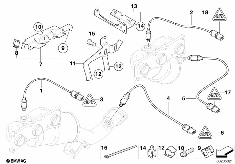Genuine BMW 11783415428 E83 Lambda-Probe Bracket (Inc. X3 3.0i, X3 3.0si & X3 2.5si) | ML Performance UK Car Parts