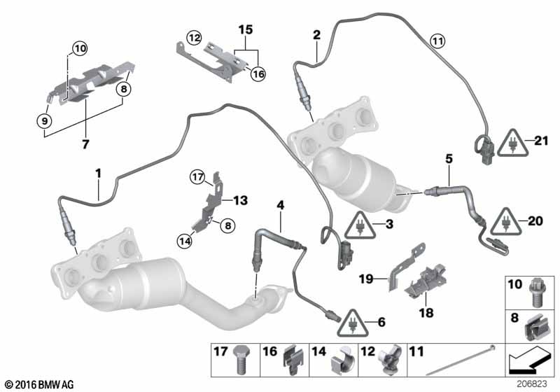 Genuine BMW 11787557756 E70 Regulating Lambda Probe L= 1540mm (Inc. X5 3.0si) | ML Performance UK Car Parts