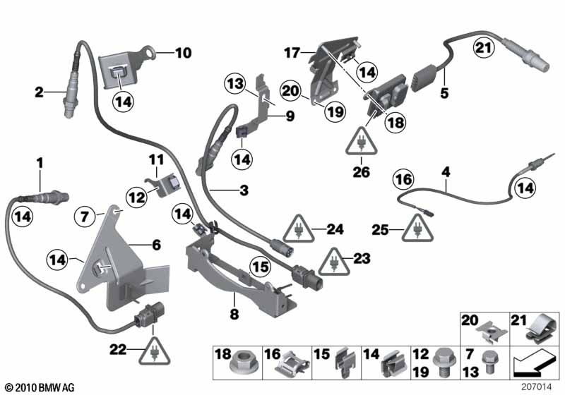 Genuine BMW 11787568149 E82 E93 E92 Bracket For Lambda Probe Cable (Inc. 120i & 320i) | ML Performance UK Car Parts
