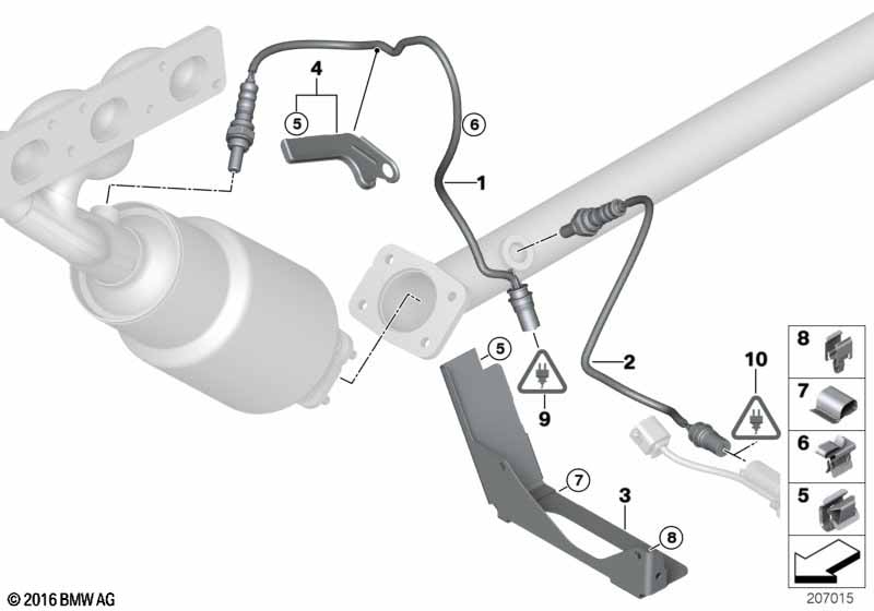 Genuine BMW 11787530290 E92 E90 Bracket For Lambda Probe Cable (Inc. 118i, X1 18i & 318i) | ML Performance UK Car Parts