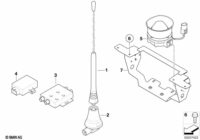 Official radio antenna/horn speaker