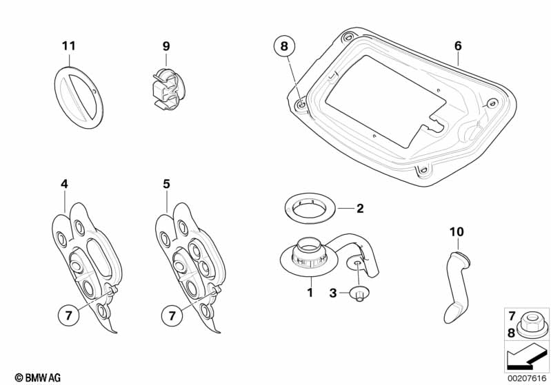 Diverse small parts