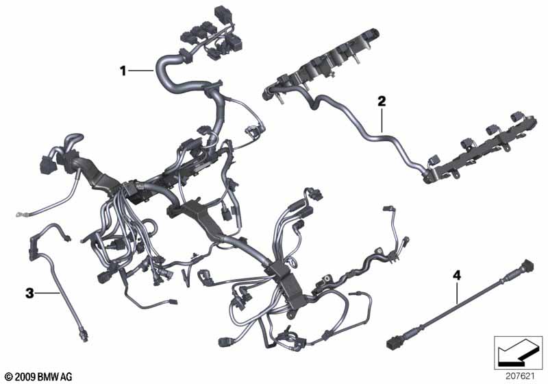 Genuine BMW 12517605609 F01 F04 F07 Wiring Harness, Engine Ignition Module (Inc. 750LiX, 750Li & 750i) | ML Performance UK Car Parts