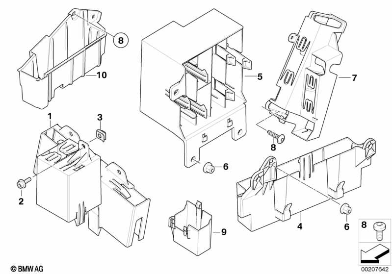 Bracket f body control units and modules