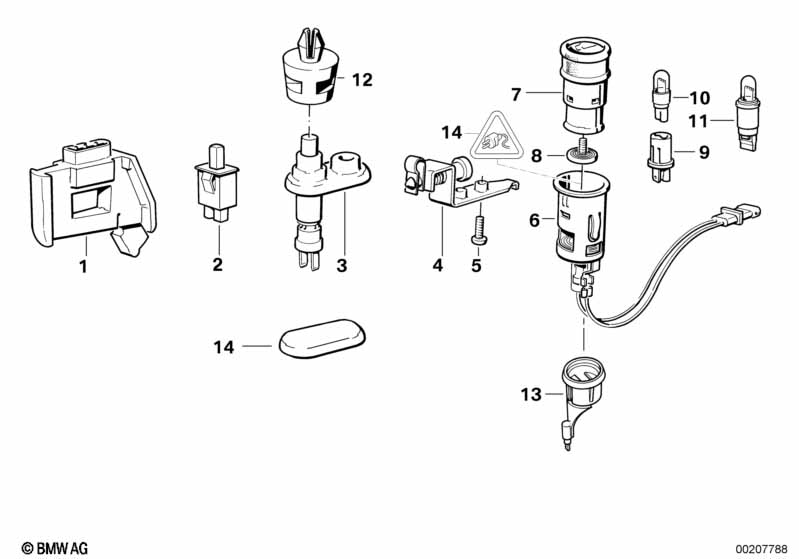 Genuine BMW 61348350958 E36 E34 Cigarette Lighter Socket (Inc. Z3 1.9, 323i & 735i) | ML Performance UK Car Parts