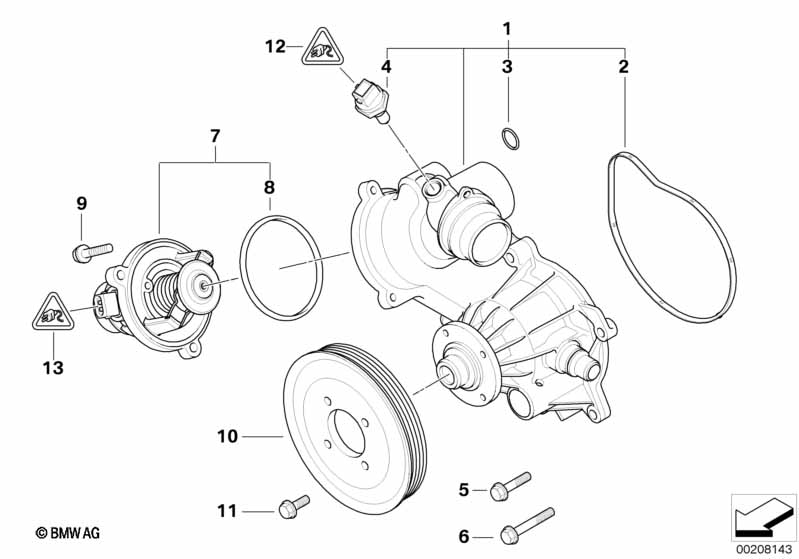 Genuine BMW 11517506667 E67 RR1 Pulley (Inc. Phantom EWB, 760Li & 760i) | ML Performance UK Car Parts