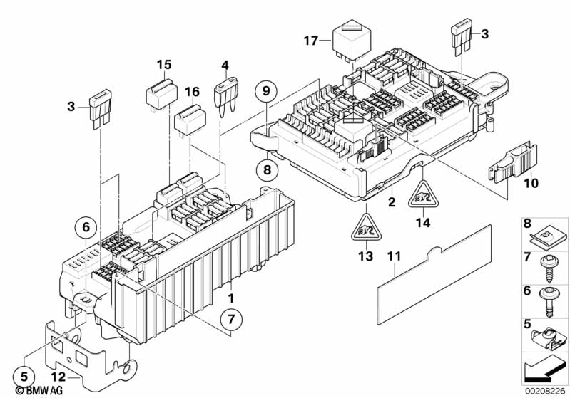 Genuine BMW 61146931687 E70 E71 Power Distribution Box, Rear (Inc. X5 4