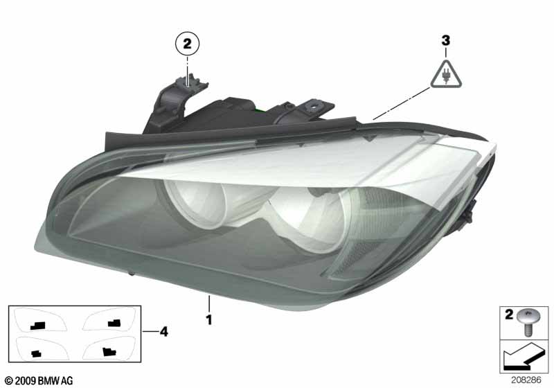 Genuine BMW 63117290238 E84 Headlight Right (Inc. X1 28iX, X1 35iX & X1 28i) | ML Performance EU Car Parts