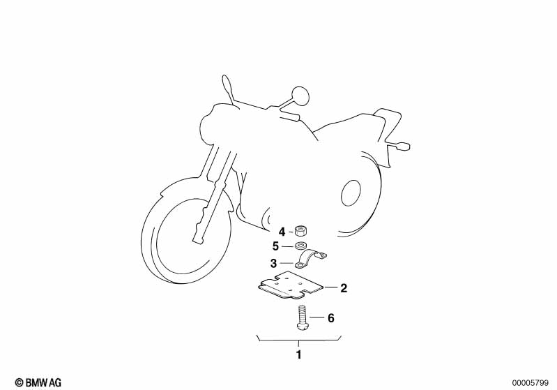 Genuine BMW 71602303836 Clamp (Inc. R 80 GS, R 100 GS & R 80 G/S) | ML Performance EU Car Parts