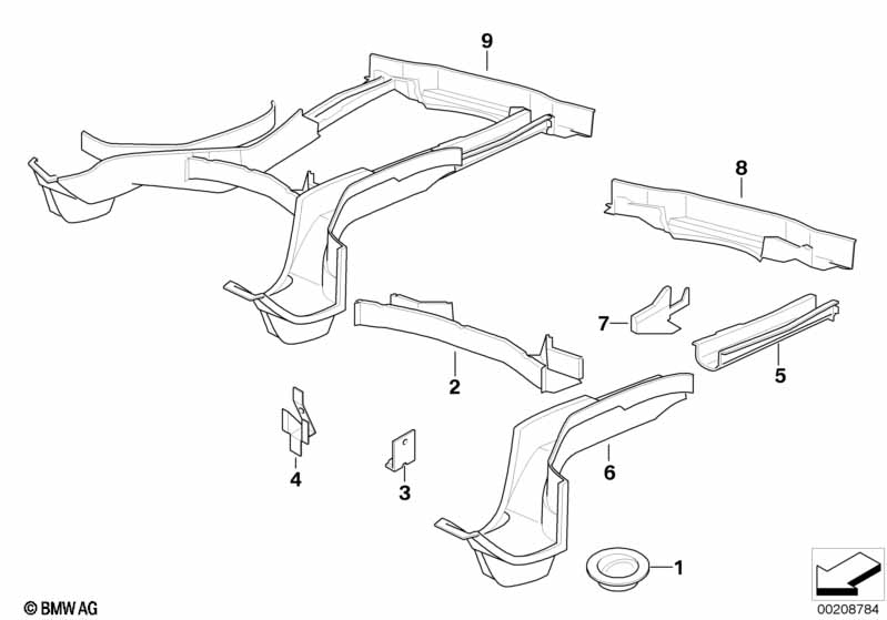 Genuine BMW 41118108470 E31 Bracket Exhaust, Rear Right (Inc. 840i, 850CSi & 840Ci) | ML Performance EU Car Parts