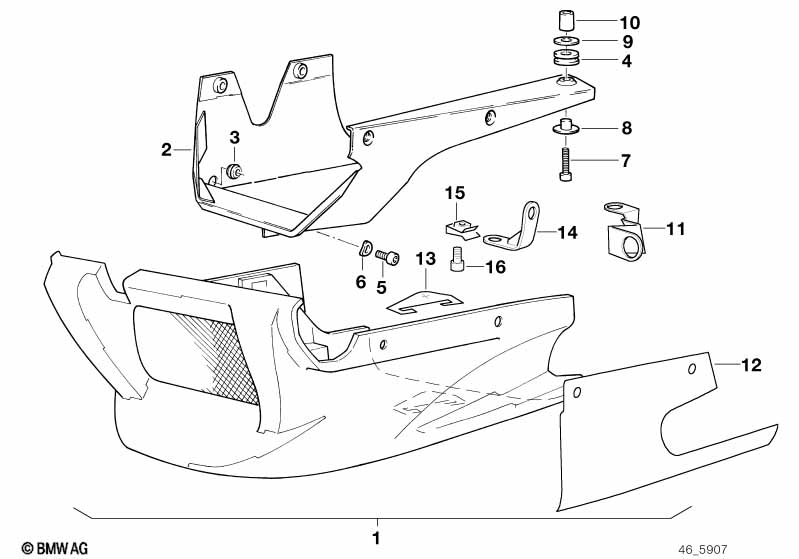 Mounting parts set