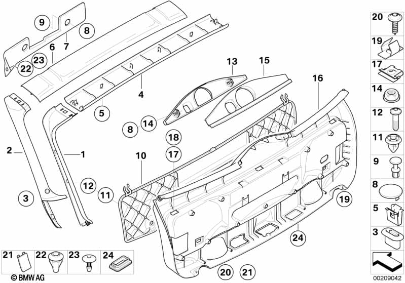Trunk lid trim panel
