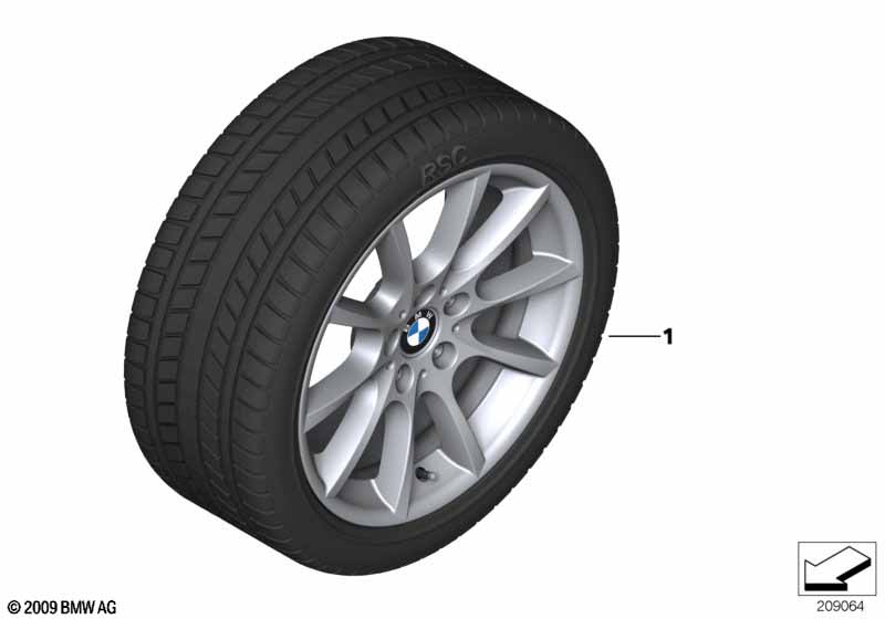 Winter wheel with tire V-spoke 281 - 18