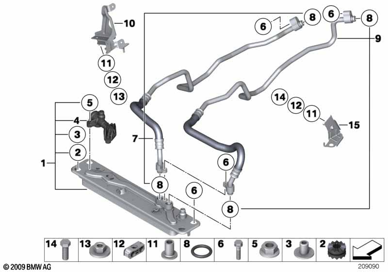 Genuine BMW 17227591229 E72 Oil Cooling Pipe Outlet (Inc. Hybrid X6) | ML Performance EU Car Parts