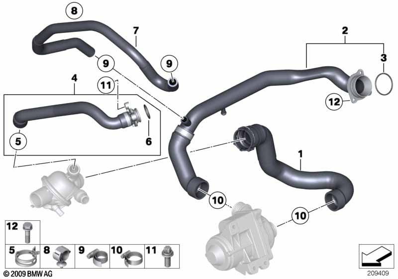 Cooling System Water Hoses