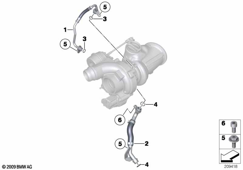 Oil supply for turbocharger