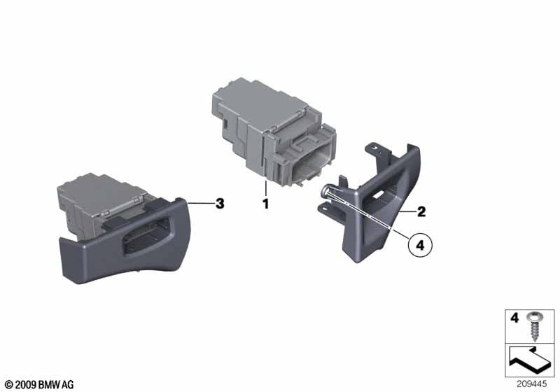 Genuine BMW 66129146355 E89 Ignition Lock Of Remote Control (Inc. Z4) | ML Performance UK Car Parts