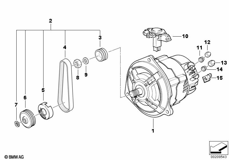 Alternator / voltage regulator