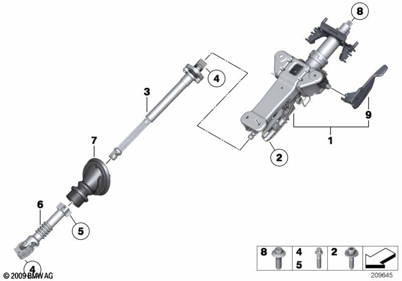 Steering column man.adjust./Mount. parts