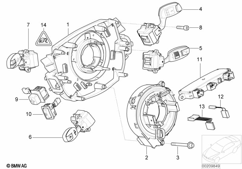 Genuine BMW 61316911522 E66 E67 E65 Acc Cruise Control Switch (Inc. 730d, 760i & 730i) | ML Performance UK Car Parts