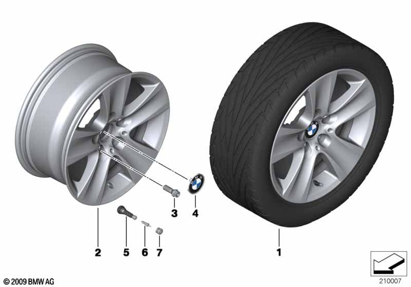 BMW LA wheel, star spoke 327 - 17''