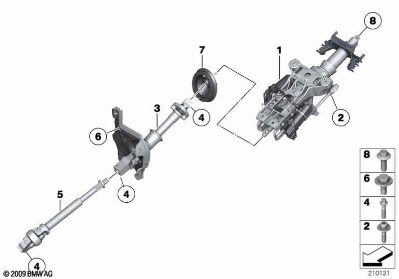 Electron.steer. column adj./add-on parts
