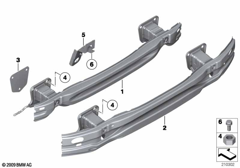 Genuine BMW 51212990173 E84 Carrier, Bumper Rear (Inc. X1 28iX, X1 35iX & X1 28i) | ML Performance EU Car Parts