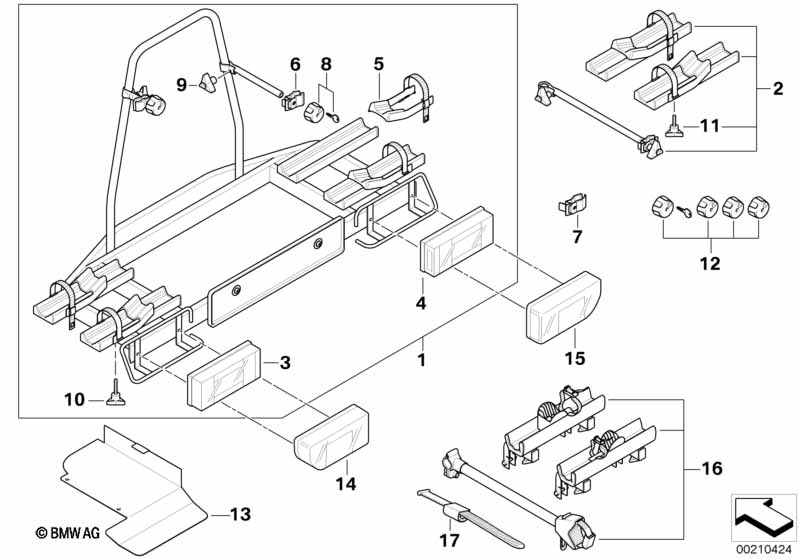 Bicycle carrier, trailer coupling