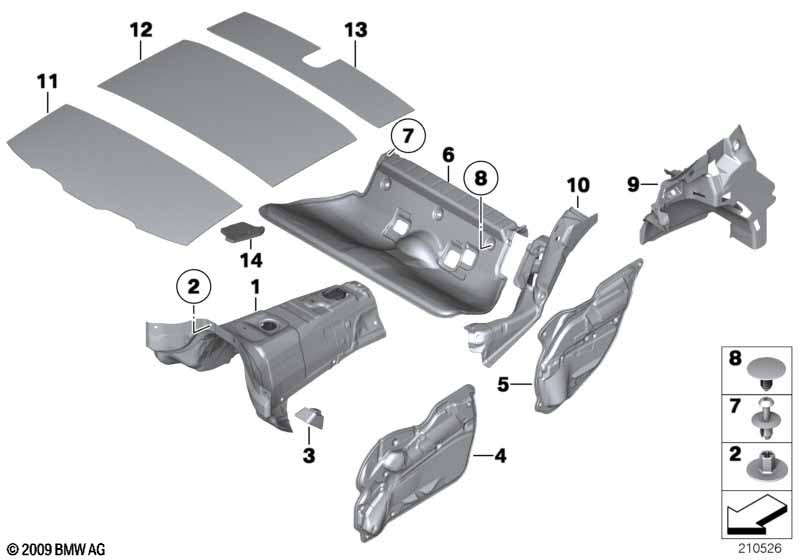 Genuine BMW 51482991039 E84 Sound Insulating Roof Rear (Inc. X1) | ML Performance EU Car Parts