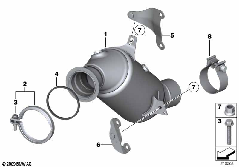 Engine-side catalytic converter