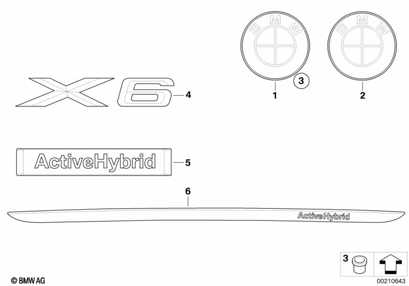 Genuine BMW 51147239413 E72 Label ACTIVE HYBRID (Inc. Hybrid X6) | ML Performance UK Car Parts