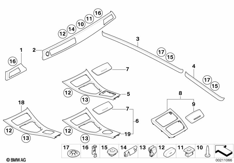 Genuine BMW 51169148505 E92 E93 Set Of Decor Finishers GLACIER SILBER (Inc. 325i, 318i & 325xi) | ML Performance UK Car Parts