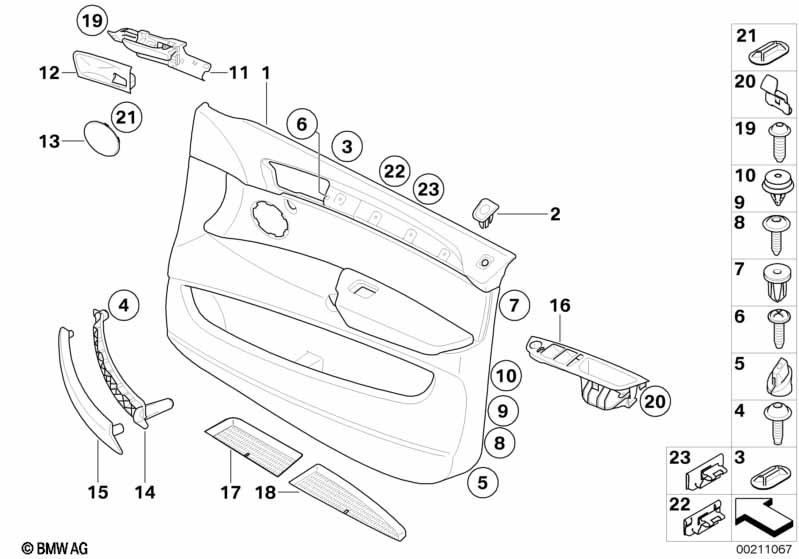 Genuine BMW 51419176349 E71 E72 Door Panel, Leather, Front Left OYSTER (Inc. X6 35dX, X6 40dX & Hybrid X6) | ML Performance EU Car Parts