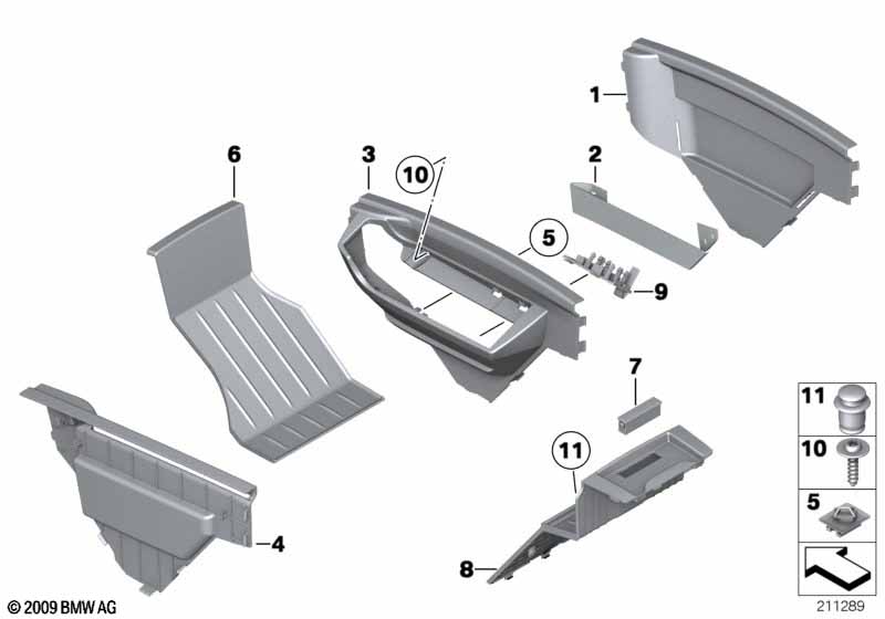Center console storing partition