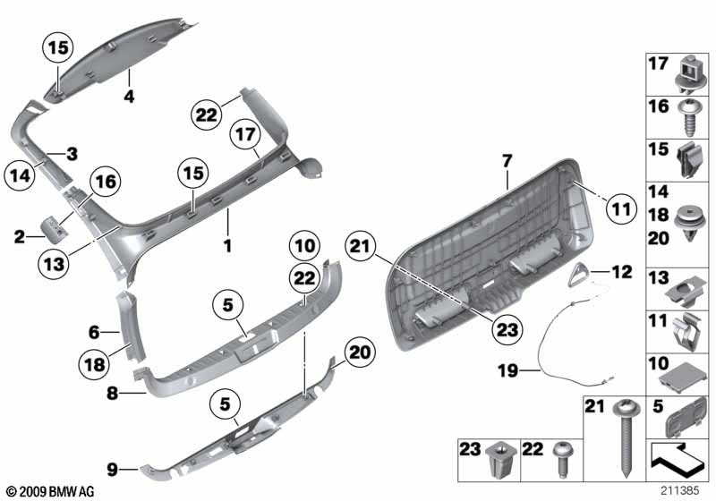 Genuine BMW 51497223711 Trim Cover, Trunk Lid, Lower Left VENETOBEIGE (Inc. 535d, 520d & 550i) | ML Performance UK Car Parts