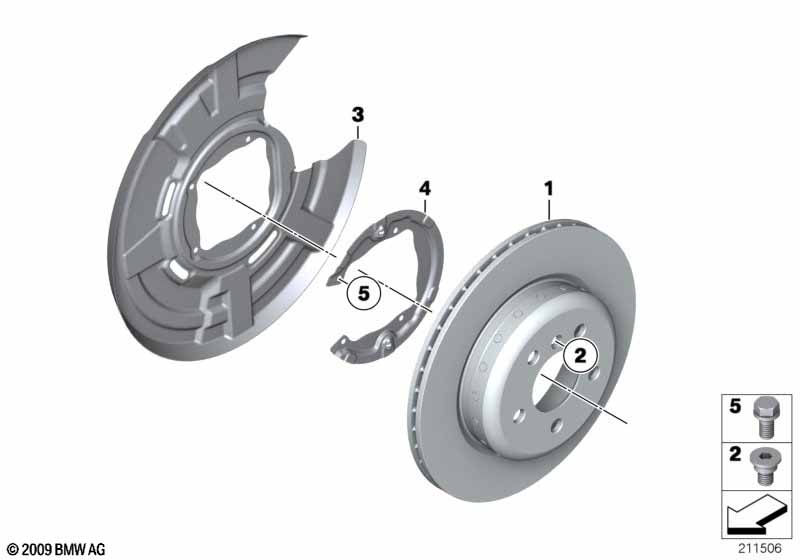 Rear wheel brake / brake disc