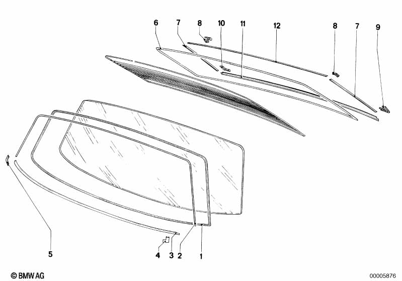 Genuine BMW 51311822185 E12 E28 Weatherstrip (Inc. M5, 524td & 528e) | ML Performance EU Car Parts
