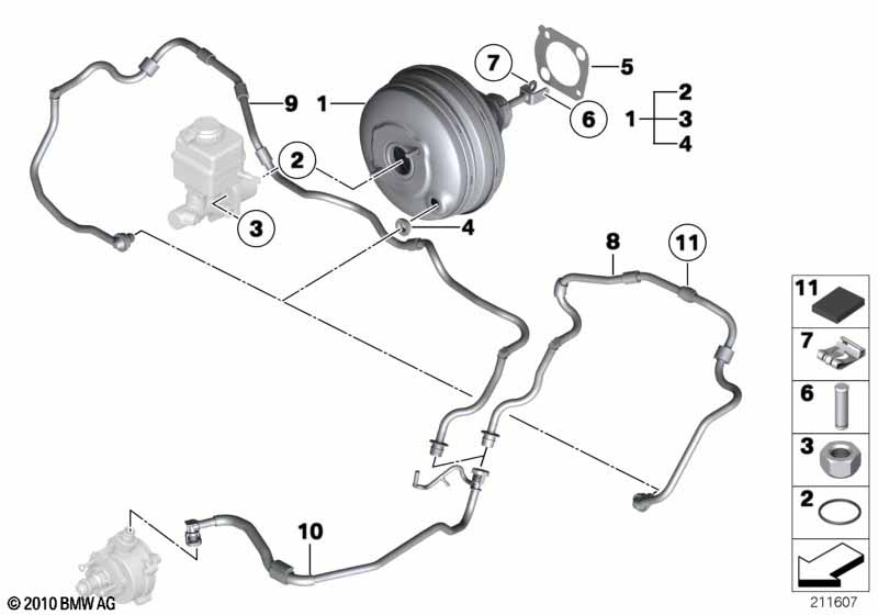 Genuine BMW 11667584655 F10 F11 Vacuum Pipe With Non-Return Valve (Inc. 523i, 528i & 530i) | ML Performance UK Car Parts