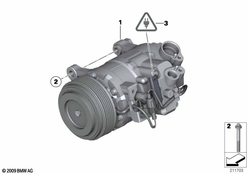Genuine BMW 64529399072 Rp A/C Compressor With Magnetic Clutch R134A/R1234YF | ML Performance EU Car Parts