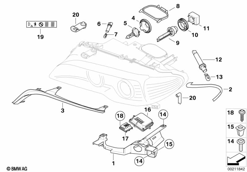 Genuine BMW 63126934755 E83 E64 R53 Supporting Ring F Xenon Light Bulb (Inc. 320Cd, Coop.S JCW GP & 325Ci) | ML Performance UK Car Parts